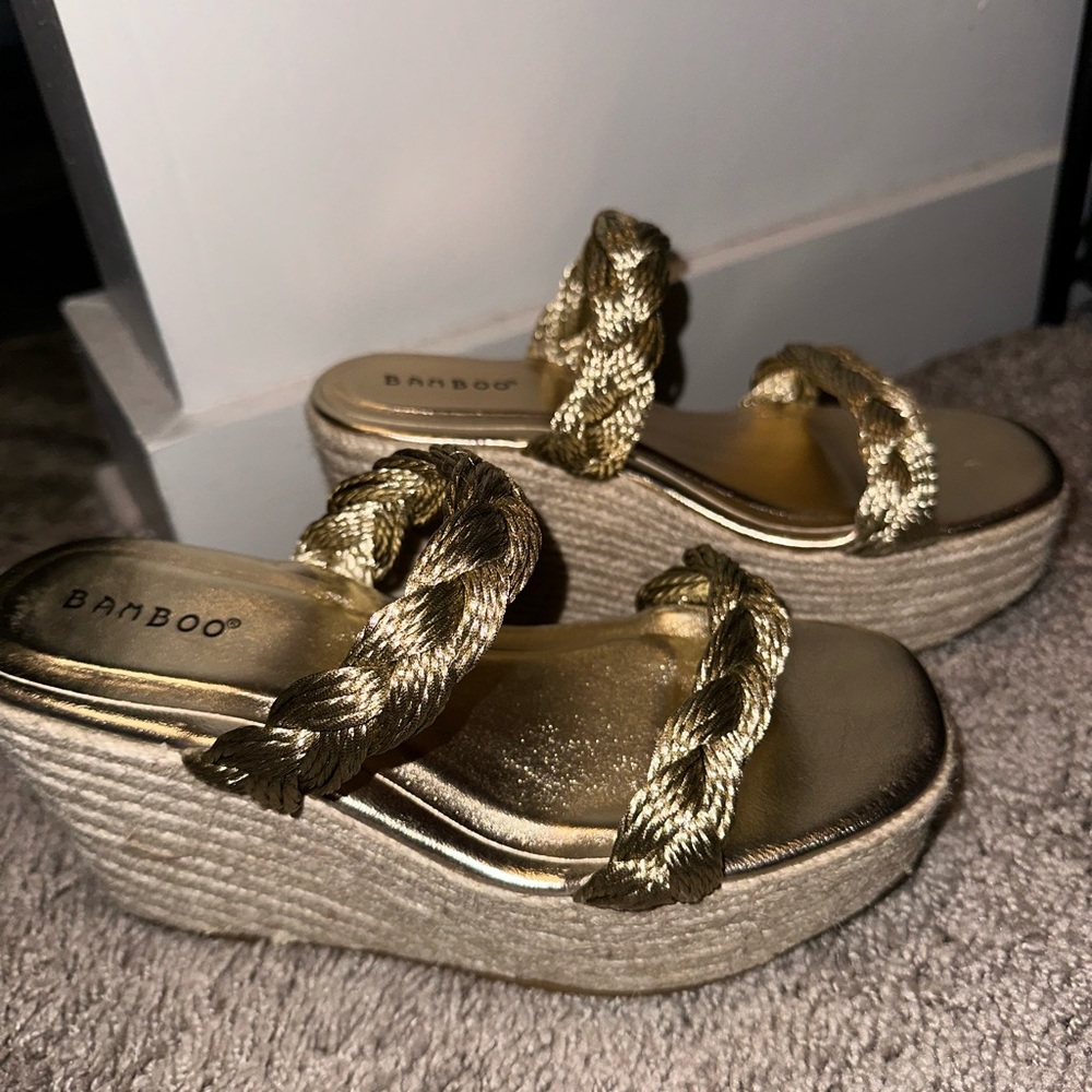 Bamboo Gold Wedges